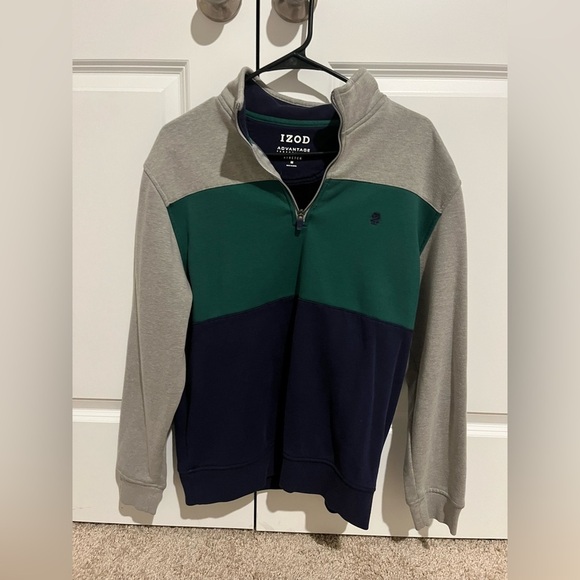 Izod Other - IZOD - Advantage Colorblock Quarter Zip Fleece Pullover - Men’s Size Medium